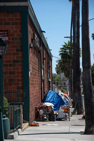 Los Angeles Usa May 2020 Homeless Encampments Multiplying Streets Upscale — Stock Photo, Image