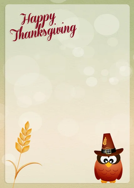 感恩节菜单的插图 — 图库照片