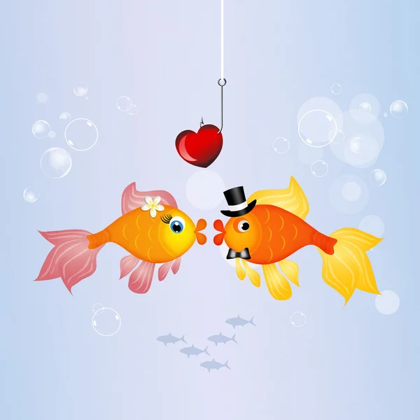 Red fishes in the water — Stock Photo, Image