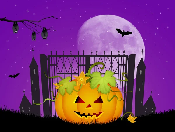 Illustration of Halloween pumpkin — Stock Photo, Image
