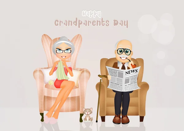 День счастливых дедушек и бабушек — стоковое фото