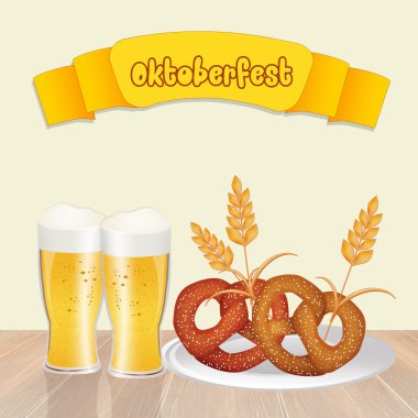 bira ve Oktoberfest için simit