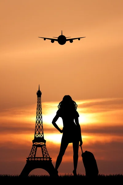 Podróż w Paryżu — Zdjęcie stockowe