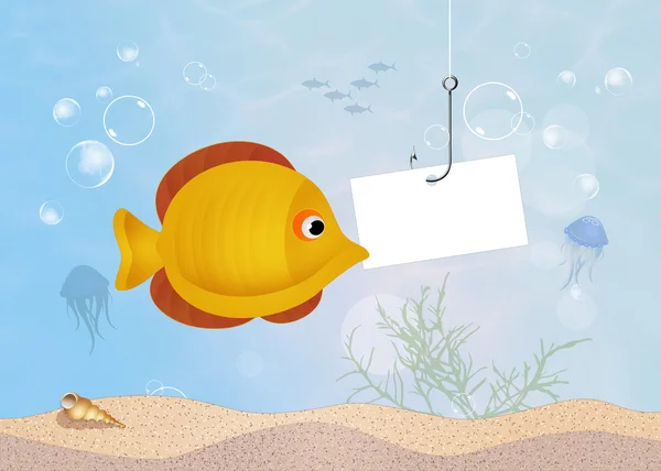 Ilustración de peces amarillos — Foto de Stock