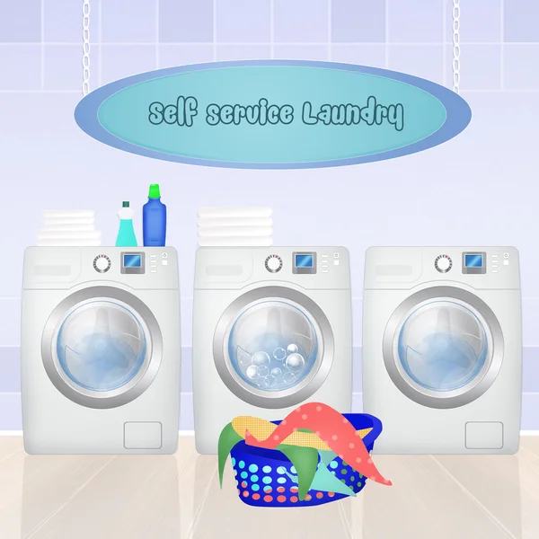 Automatic laundry service — Stock Photo, Image