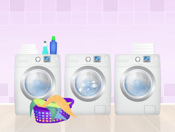 Servicio de lavandería automático —  Fotos de Stock