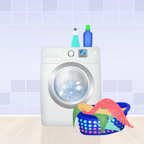 Illustration of washing machine — Stock Photo, Image