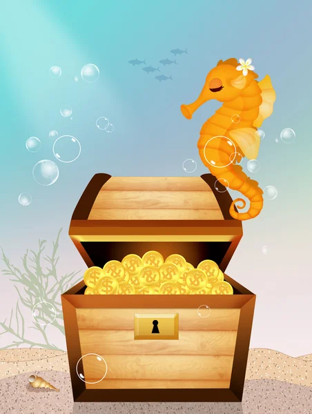 treasure chest in the ocean