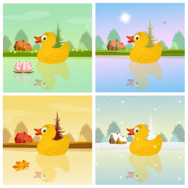 illustration of four seasons