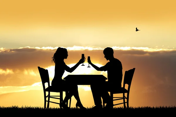 Cena romántica para dos — Foto de Stock