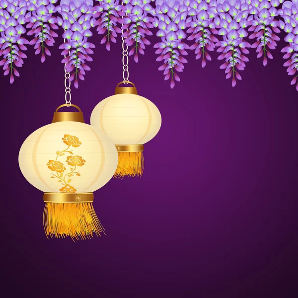Illustrazione delle lanterne cinesi — Foto Stock