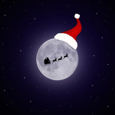 Dolunay Noel şapka ile