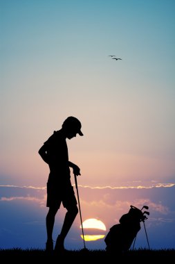 gün batımında Golf