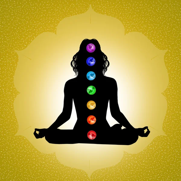 Ilustración de Siete Chakras —  Fotos de Stock