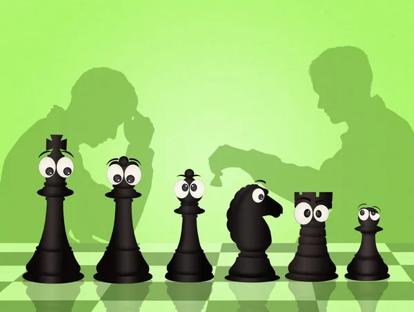 Hommes jouant aux échecs — Photo