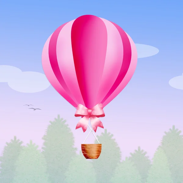 Hot air balloon in the sky — Stock Photo, Image