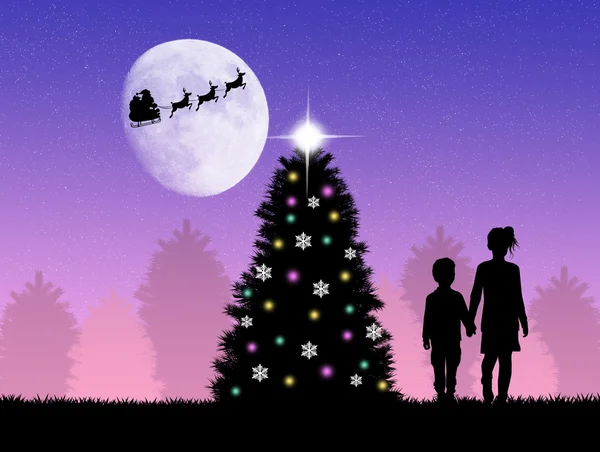 Niños en Navidad — Foto de Stock