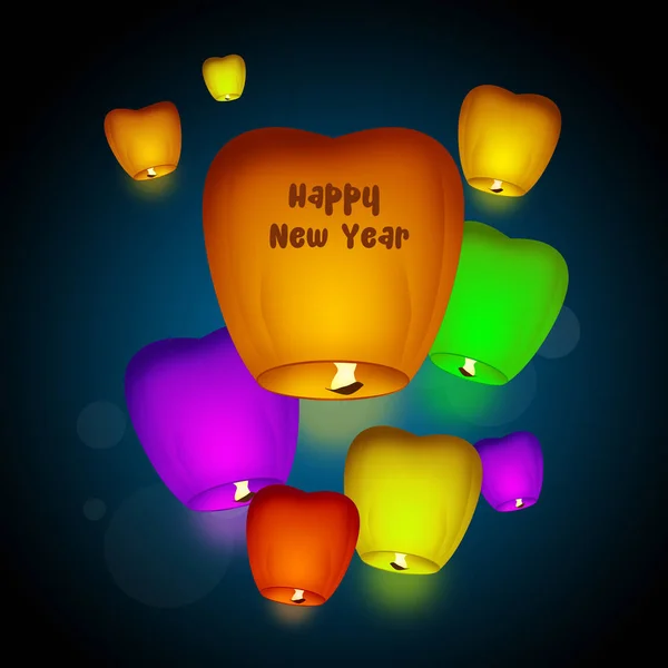 Sky lanterns for the New Year — Stock Photo, Image