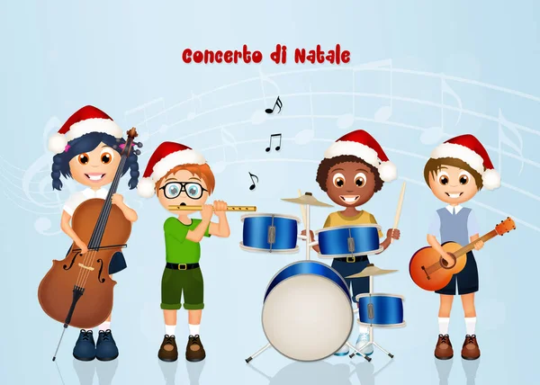 Illustration of Christmas concert — Stock Photo, Image