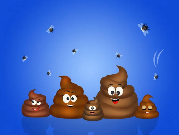 Family of poop — Stock Photo, Image