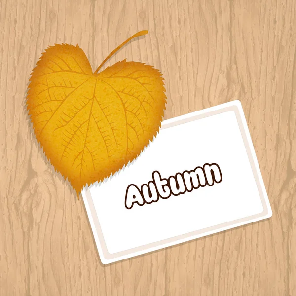 Folha de coração no outono — Fotografia de Stock