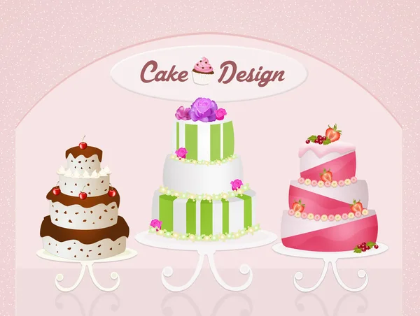 Various types of cakes — Stock Photo, Image