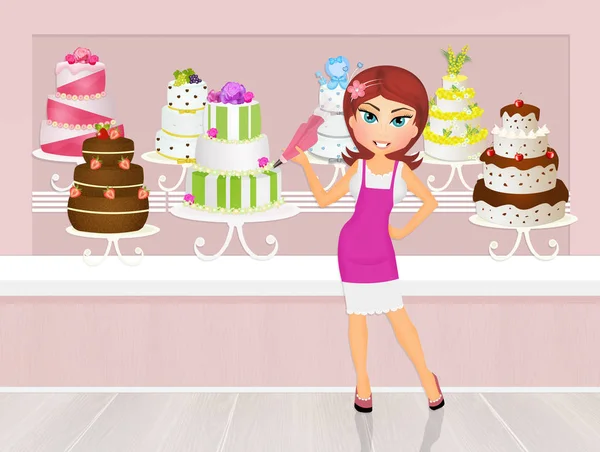 Cake winkel ontwerp — Stockfoto