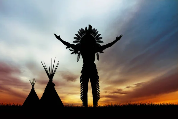 Native american indian — Stockfoto