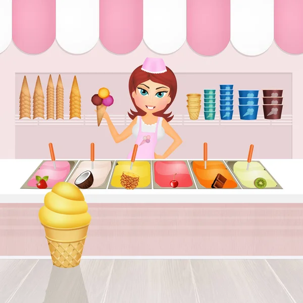 Ice cream shop — Stock Photo, Image