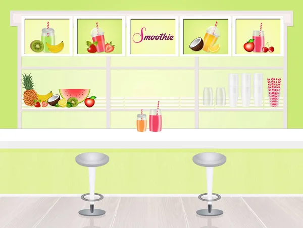 Illustratie van smoothie shop — Stockfoto