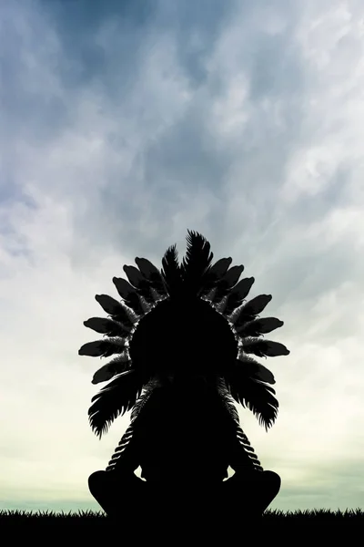 Hombre indio al atardecer —  Fotos de Stock