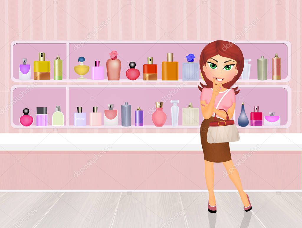 girl in the perfumery