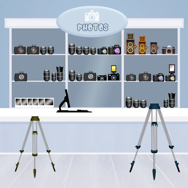 Illustrazione del negozio di foto — Foto Stock
