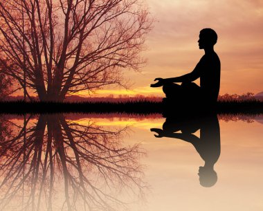 Yoga açık yapan erkek