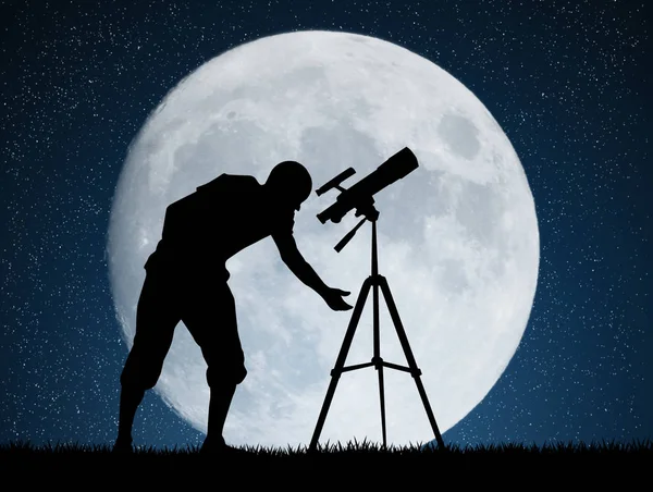 Illustration of supermoon — Stock Photo, Image