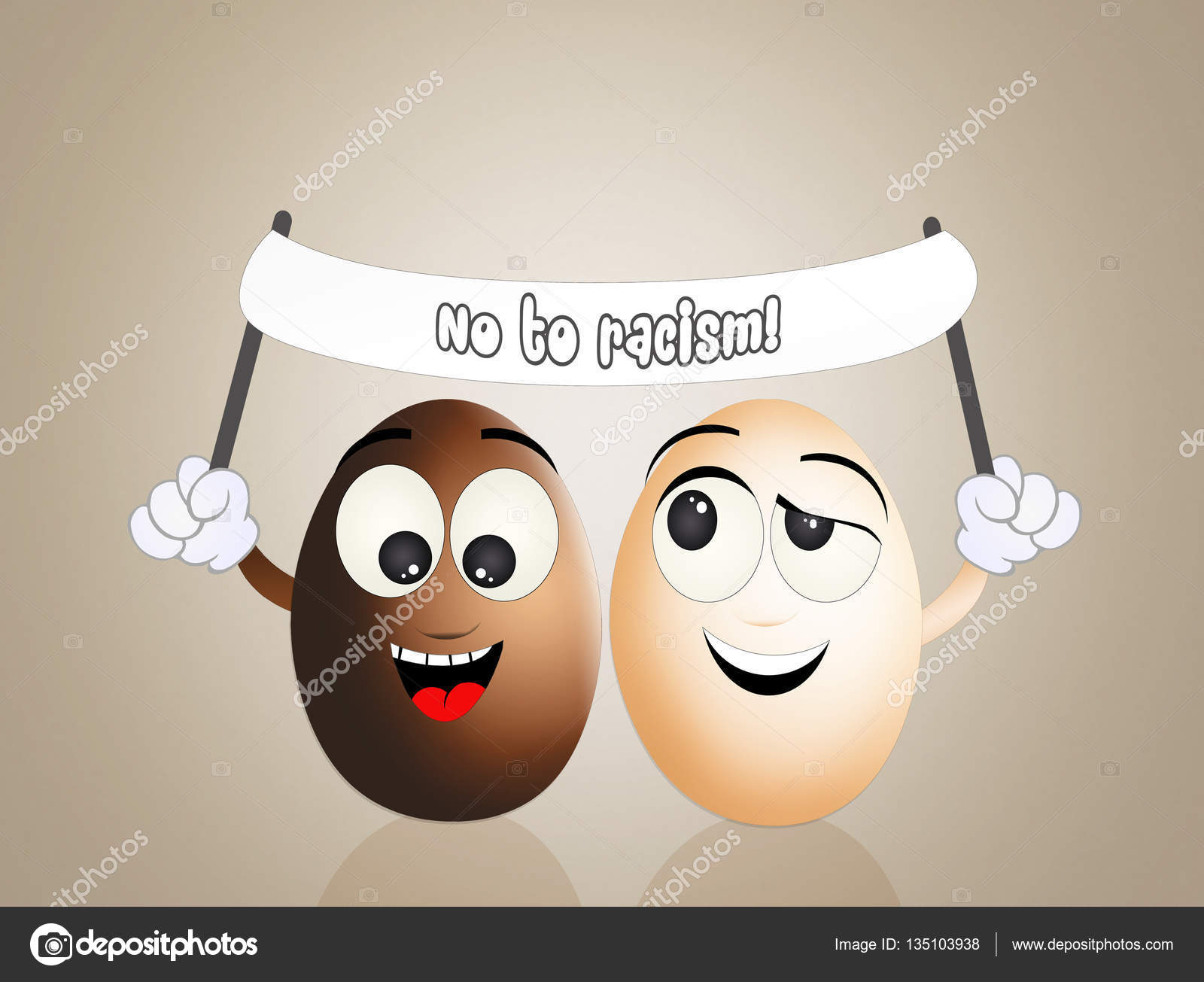 NÅ RACISM – stockillustrasjon © adrenalina #135103938, image size:1600x1305