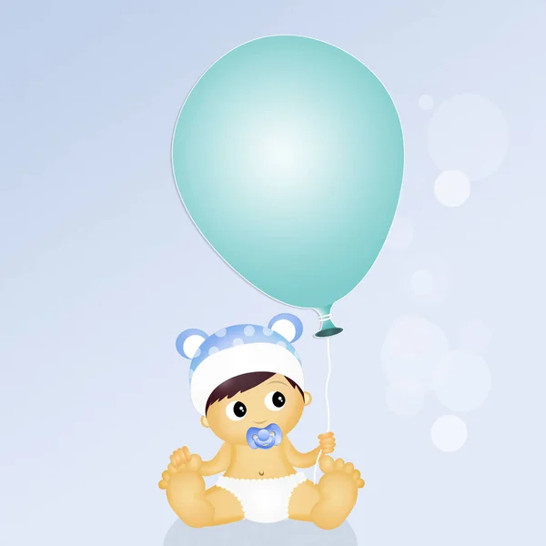 Bambino con palloncino — Foto Stock