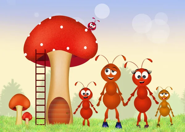 red ants cartoon