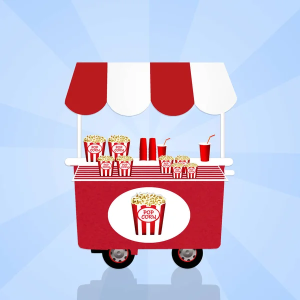 Popcornwagen — Stockfoto