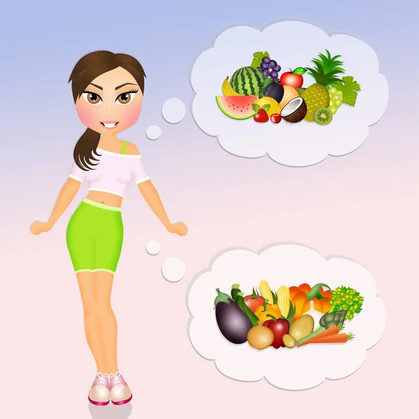 Illustration of eat healthy — Stock Photo, Image