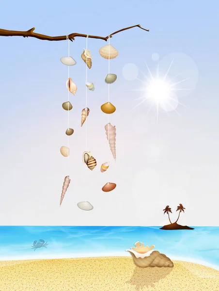 Illustration of rattles shells — Stock Photo, Image
