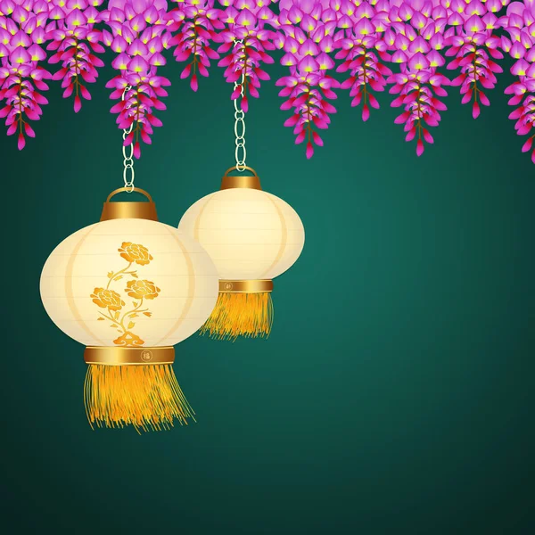 Иллюстрация китайских фонарей — стоковое фото