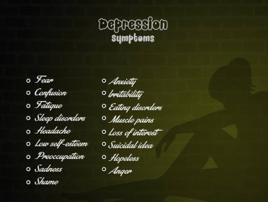 Depresyon belirtilerinin gösterimi