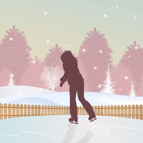 Skating on ice — Stock Photo, Image