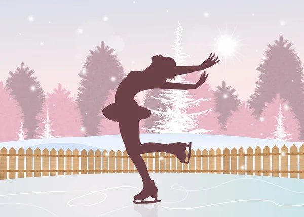 Skating on ice — Stock Photo, Image