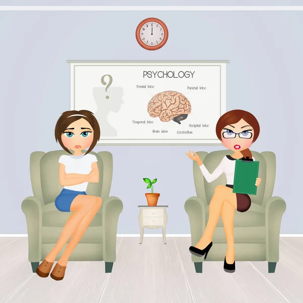 Ilustración de la práctica psicoterapéutica — Foto de Stock