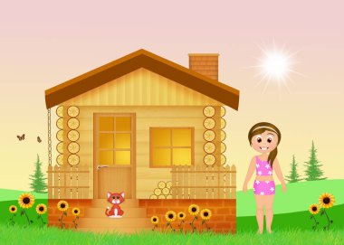 küçük kız evde yaz