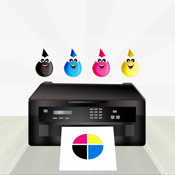 Test de printer kleur — Stockfoto