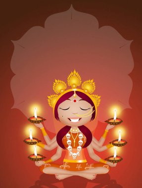 Tanrıça Kali Diwali için