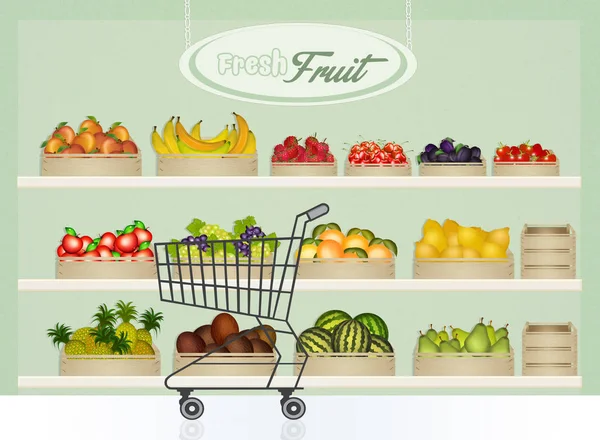 Illustrazione della frutta fresca — Foto Stock